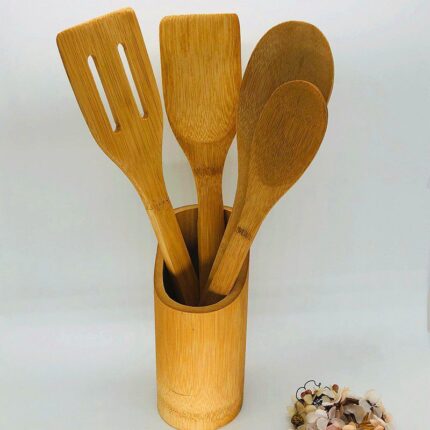 Wooden spatula set