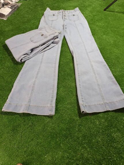 Ladies Elastic Jeans skyblue [Size S]